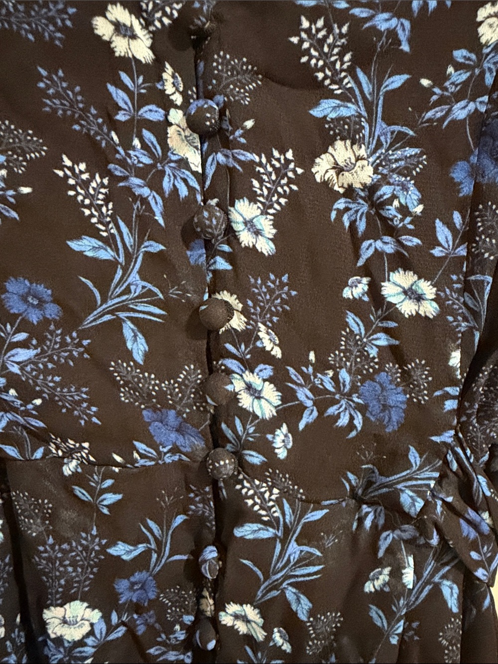 The Kooples Blue Poppy Floral Chiffon Wrap Mini Dress NWT Size 2 *Flaw - Picture 9 of 10